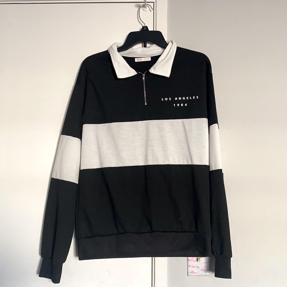 Los Angeles striped crew neck